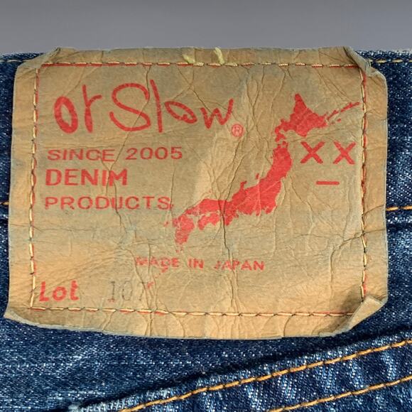 ORSLOW Size XL 107 Indigo Selvedge Denim Slim Straight Jeans - Picture 3 of 7